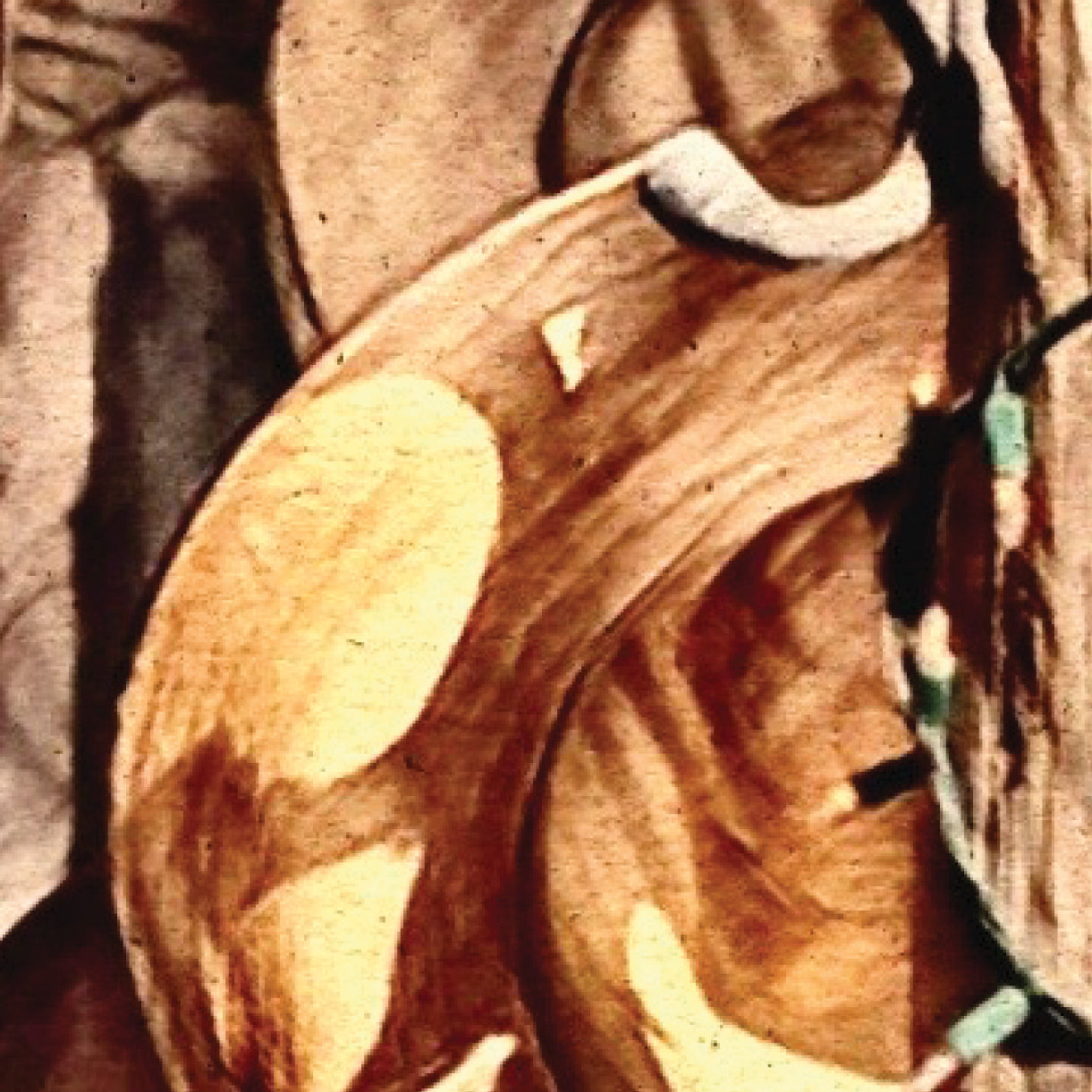 Detail of puzzle image showing digitslly enhanced brushstrokes