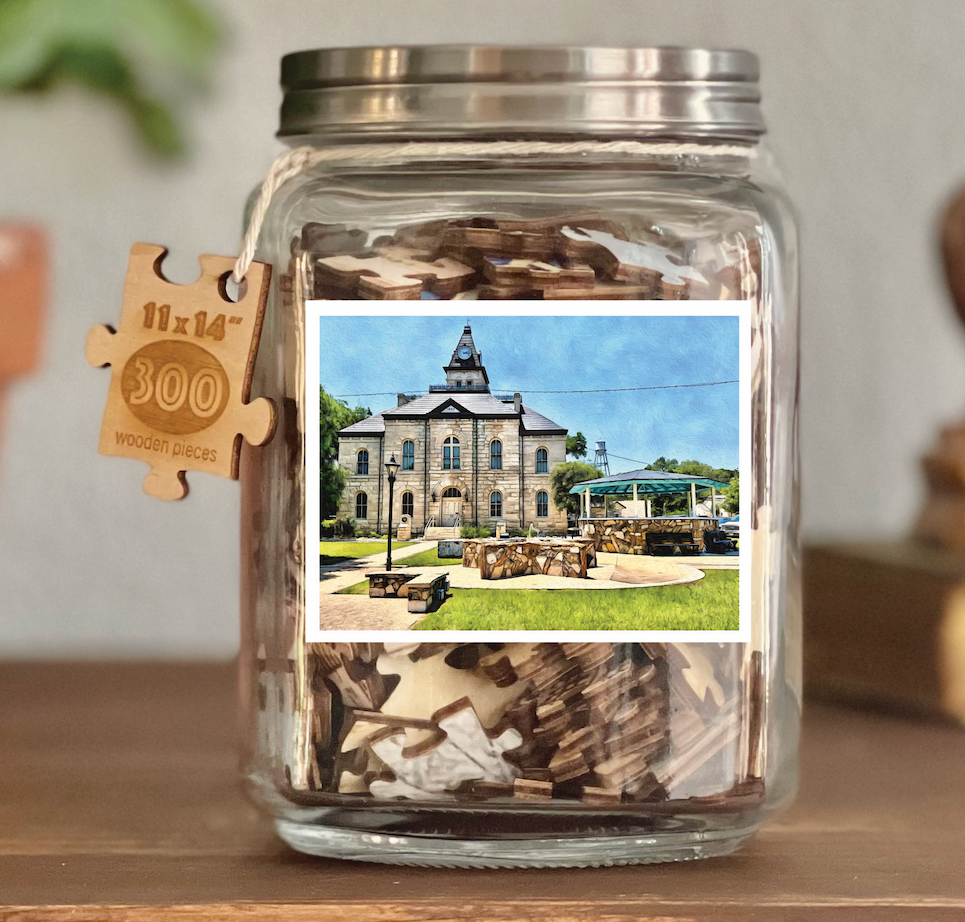 "Glen Rose Square" Wooden Jigsaw Puzzle ' Pieces of Texas'