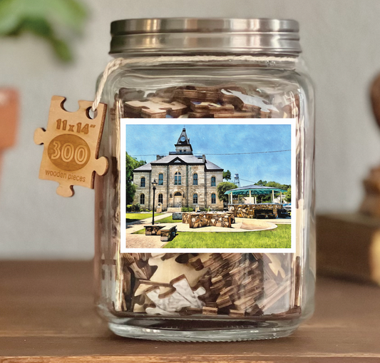 "Glen Rose Square" Wooden Jigsaw Puzzle ' Pieces of Texas'