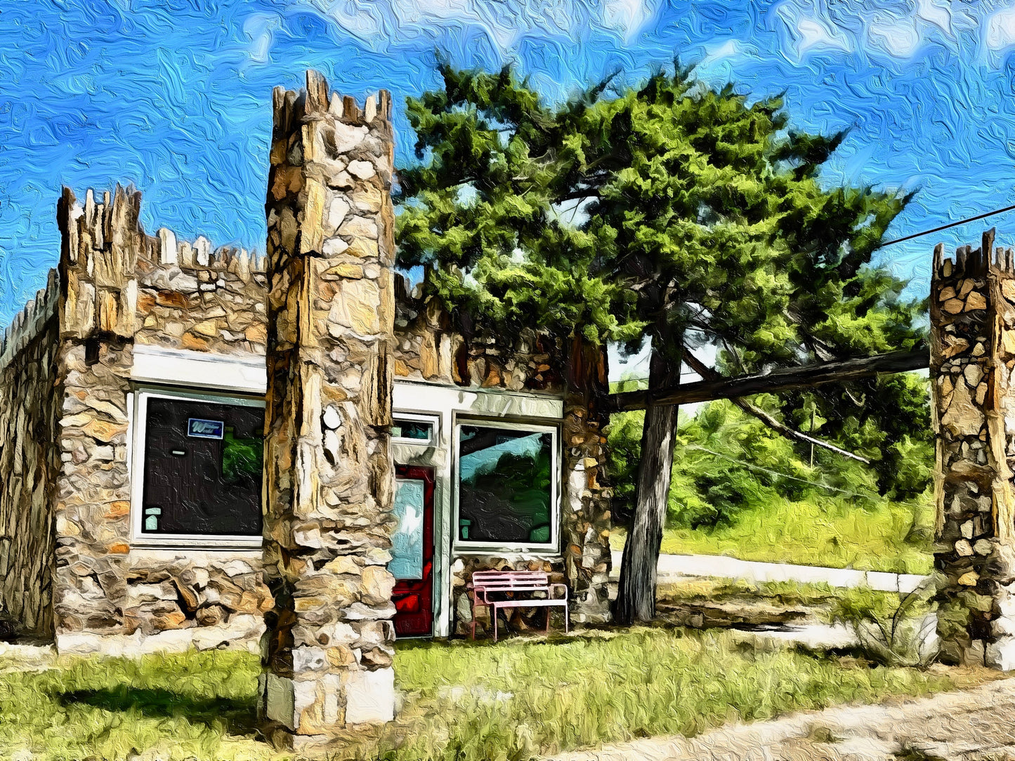 "Hamilton Gas Station" Wooden Jigsaw Puzzle 'Pieces of Texas'